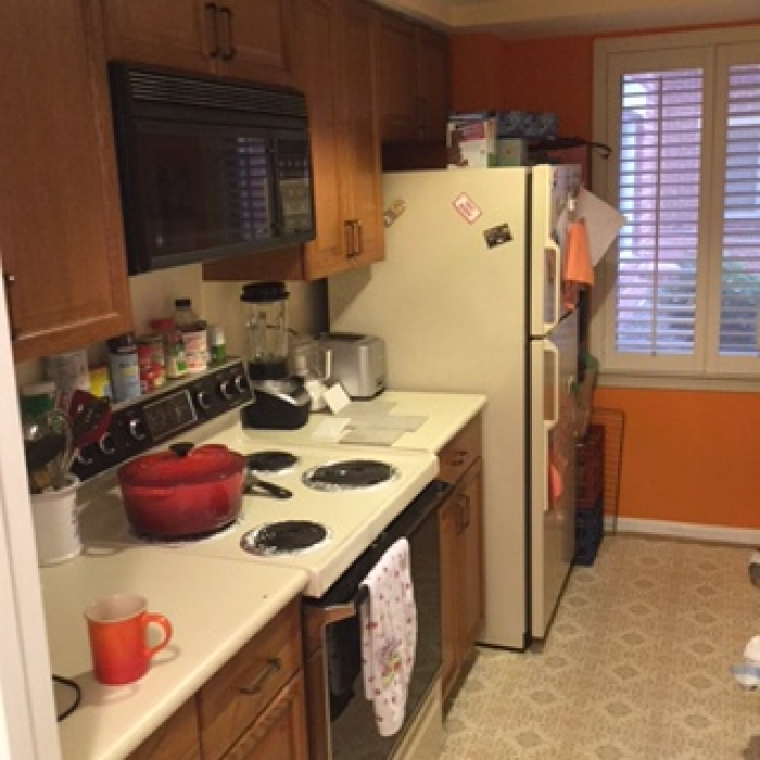 before shot of Sami Kotb's kitchen